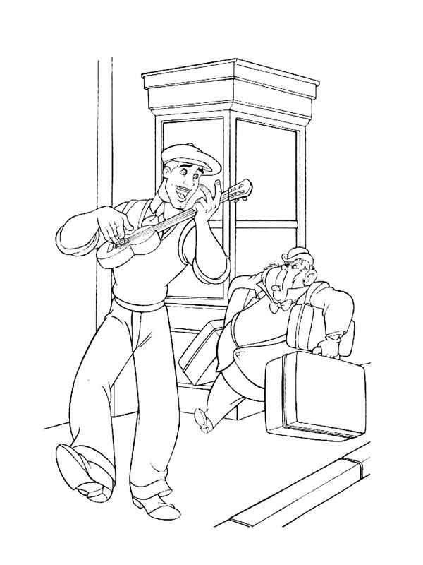 coloriage Naveen et Lawrence